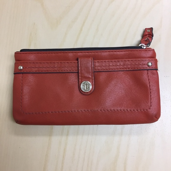 Relic Handbags - Relic wallet in red / tomato 7.5” x 4”